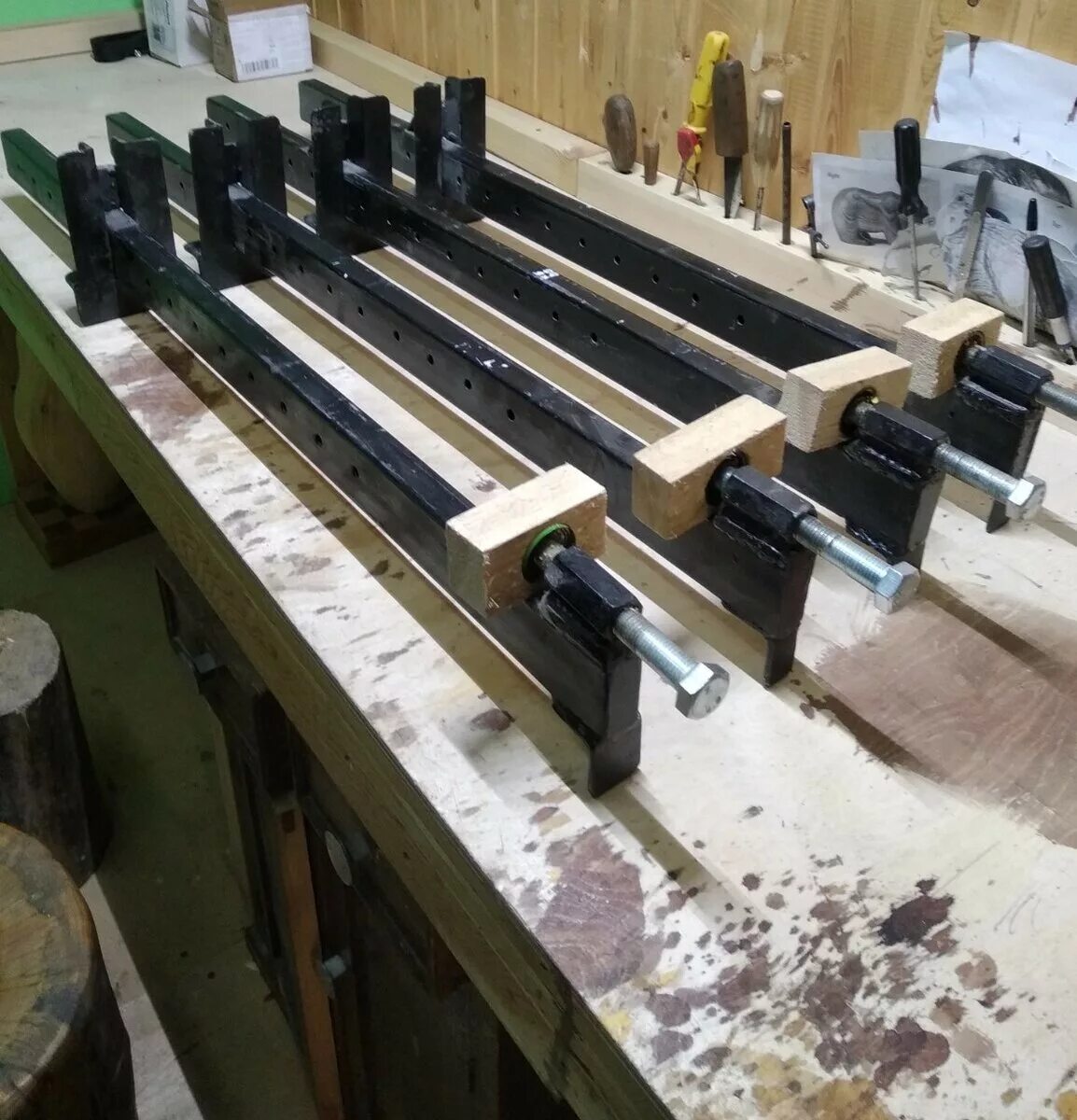 Тиски из профиля 100*100 система стягивания. Самодельная трубная струбцина. Струбцины ваймы трубные. Трубные струбцины своими руками. Зажимная система (вайма) prs3.