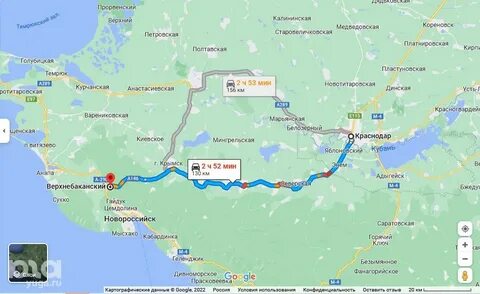 Голубицкая на карте краснодарского