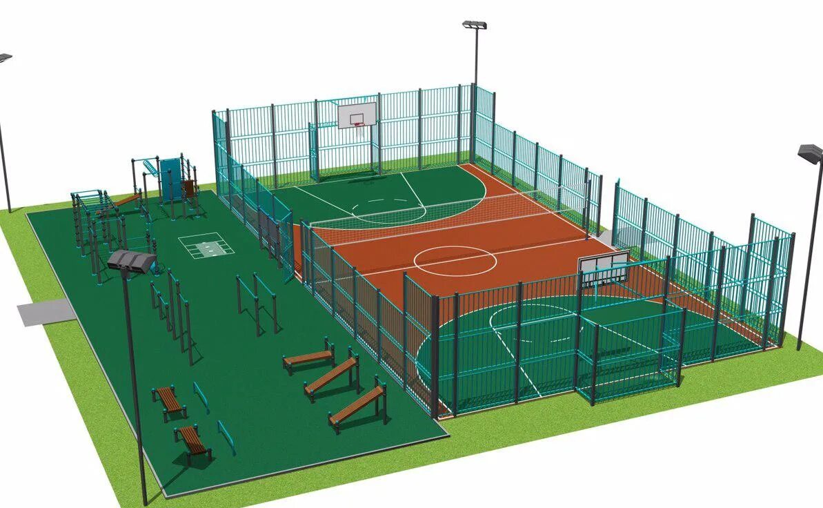 Баскетбольная площадка проект. Спортивные площадки для минифутбола. Универсальная спортивная площадка. Разметка многофункциональной спортивной площадки.