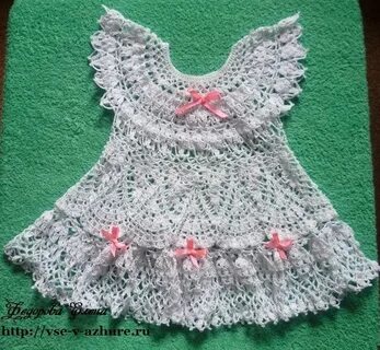 Платье для девочки крючком 7