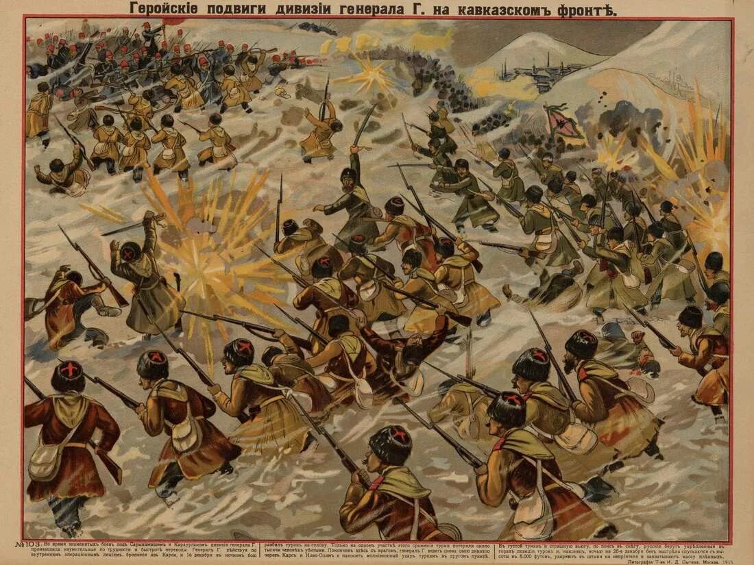 Турецкий фронт первой мировой войны. Сарыкамышская операция 1914-1915. Сарыкамышская операция 1914 фронт. Сражение при Сарыкамыше (1914 год).