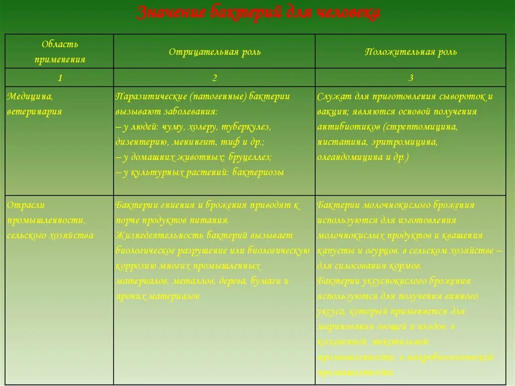 Таблица значений бактерий в природе и жизни. Роль бактерий положительная и отрицательная таблица. Отрицательная роль микроорганизмов. Положительная роль микроорганизмов. Отрицательная роль бактерий в природе.