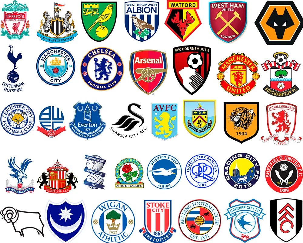 Команды в таун. Футбольный клуб. Значки футбольных команд. Герб футбольного клуба. Логотипы известных футбольных команд.