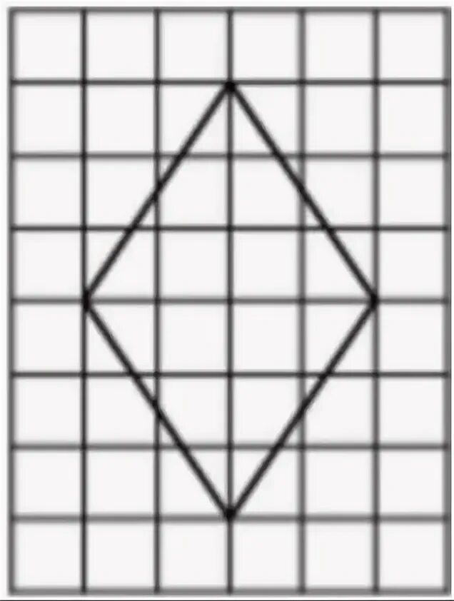 Найдите диагональ ромба на клетчатой бумаге. Фигуры на квадратной решетке. Ромб на листе в клетку. Фигуры на бумаге в клетку. Ромб по клеточкам.