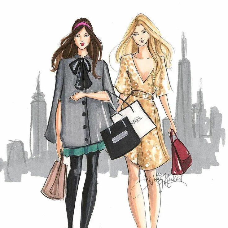 Рисунки модных девушек. Holly Nichols Fashion иллюстрации. Стильные иллюстрации. Стильная девушка рисунок. Иллюстрации стильных девушек.
