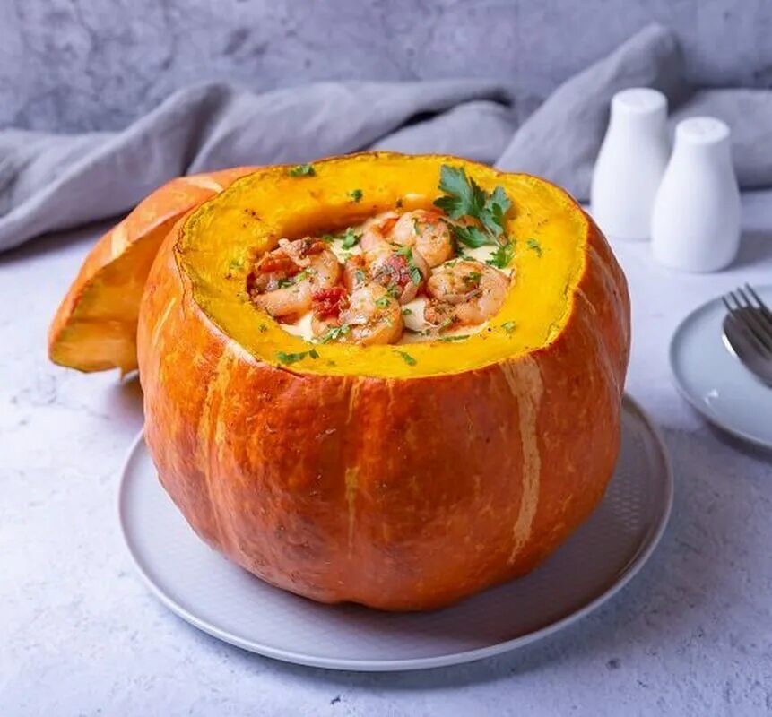Тыква с фаршем и рисом. Тыква с фаршем и рисом