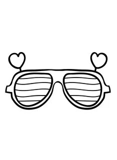 Colorful Sunglasses Coloring Pages