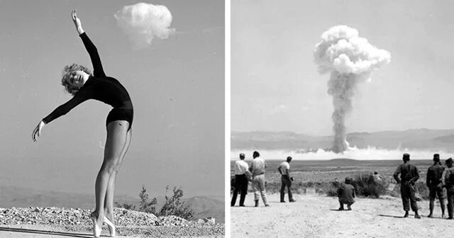 Взрыв в вегасе. Atomic Bomb 1950. Человек на фоне ядерного взрыва. Лас Вегас ядерный взрыв. Девушка на фоне ядерного взрыва.