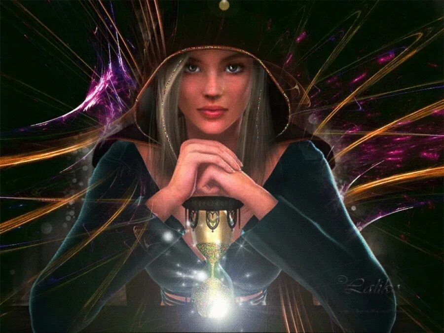 Магическая сила в компьютерной игре. Женщина магия. Магическая защита. Энергетическая ведьма. Магическая сила.