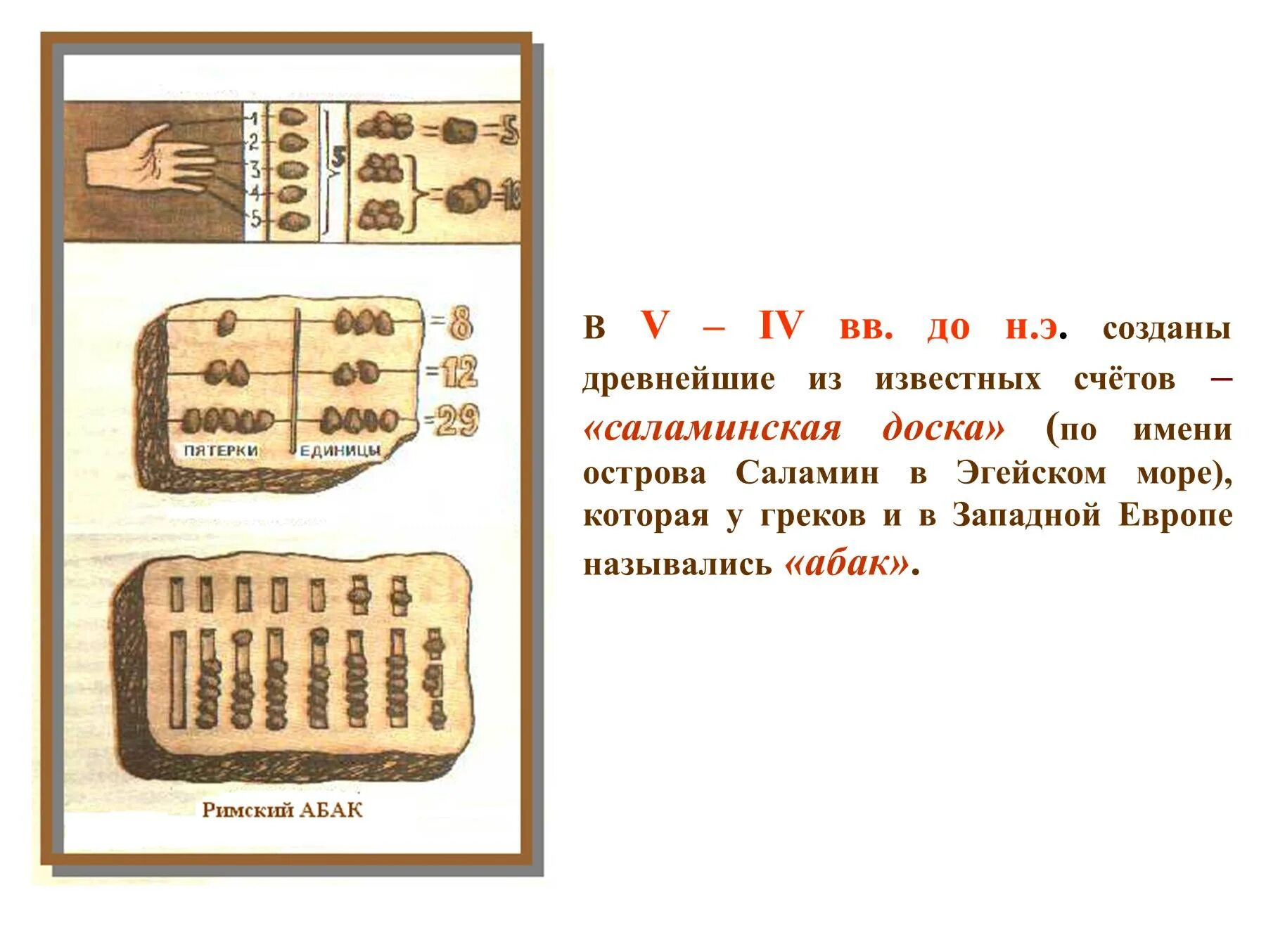 Счет в древности. Счеты в древности. История возникновения счета. Средства счета в древности.