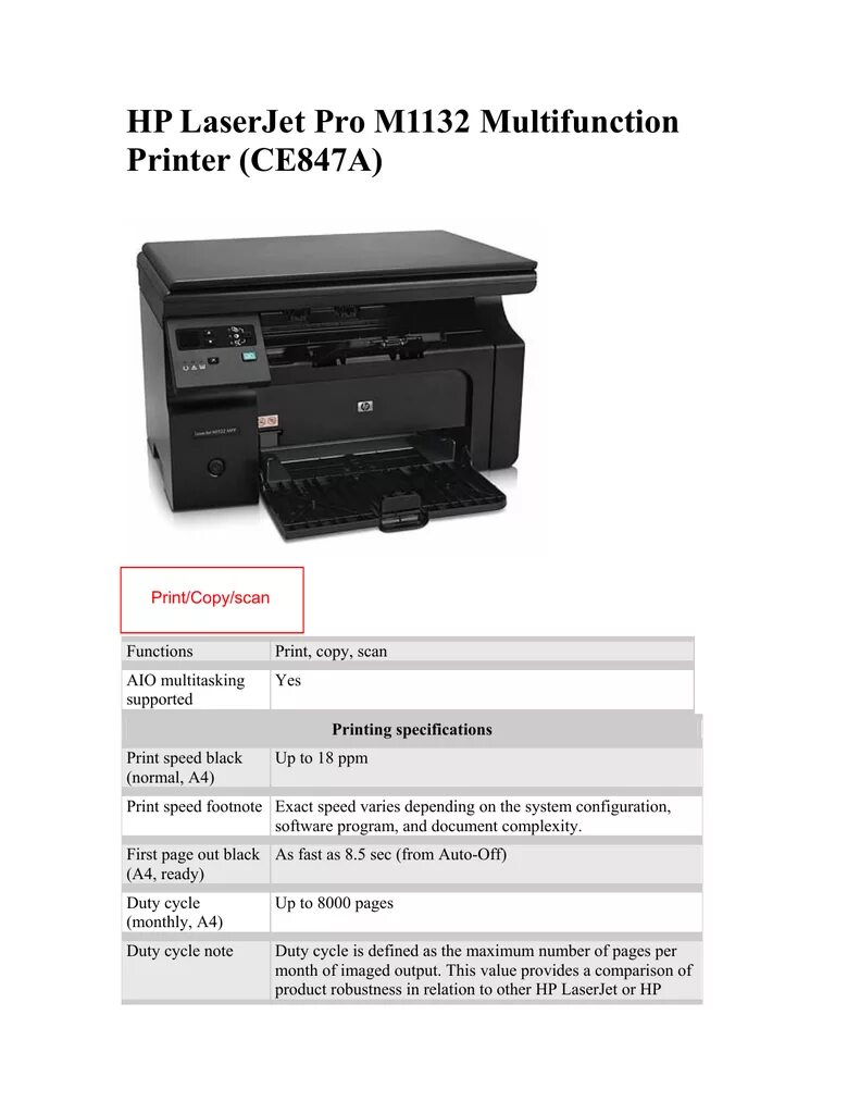 M1132 mfp инструкция. Принтер laserjet m1132 mfp.