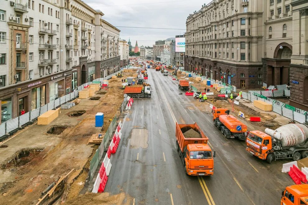 Перестройка Тверской. Реконструкция Тверской улицы 2017. Тверская до реконструкции.