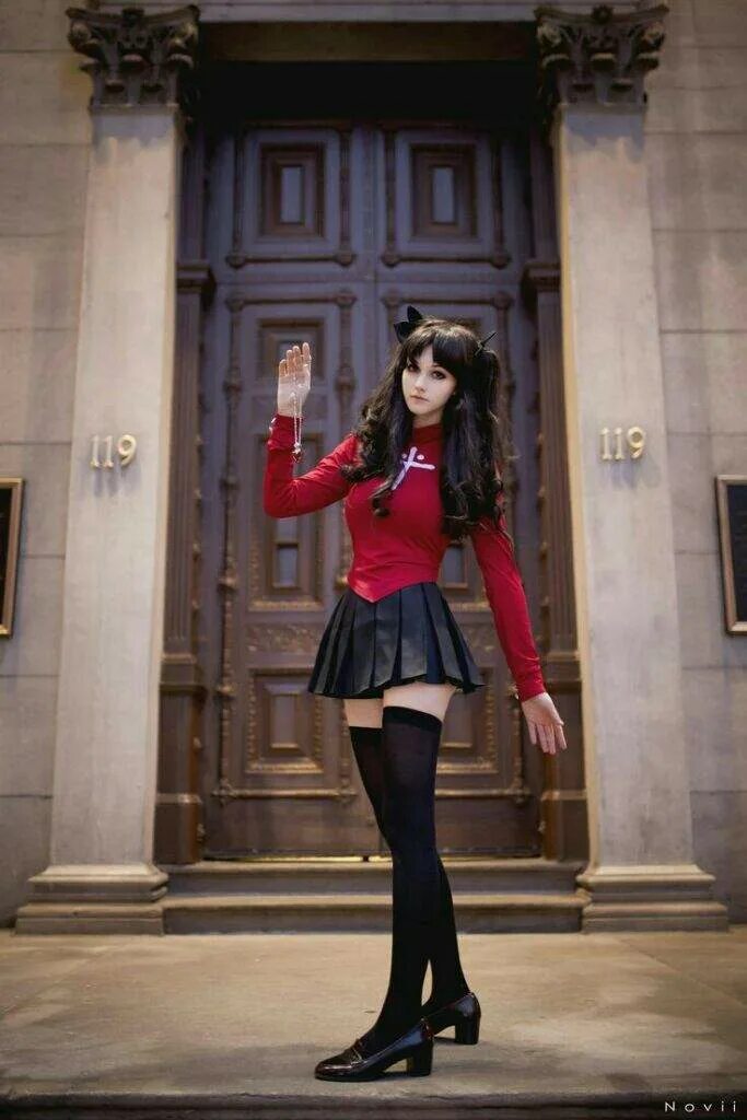 Cosplay stockings. Рин Тосака косплей. Тосака Рин чулки 18 косплей. Тосака Рин чулки косплей. Фейт Рин Тосака косплей.