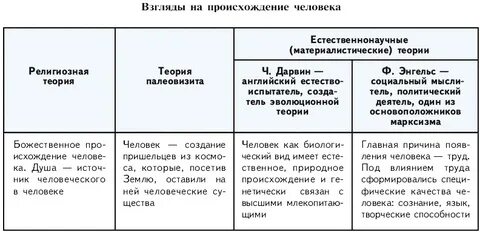 Социальные теории происхождения человека