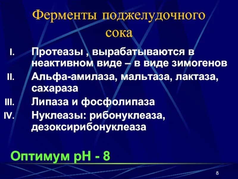 Какие ферменты в панкреатическом соке. Ферменты поджелудочного сока. Мальтаза фермент. Амилаза мальтаза лактаза. Оптимум PH ферментов.