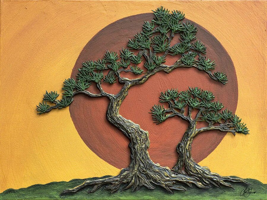 На рисунке изображено дерево выращенное. Фукинагаси. На рисунке изображено дерево выращенное. Мультяшный бонсай. На рисунке изображено дерево выращенное.