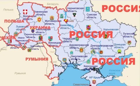 Карта украины с селами и деревнями подробная