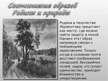 Какие картины любимой родины описывает поэт