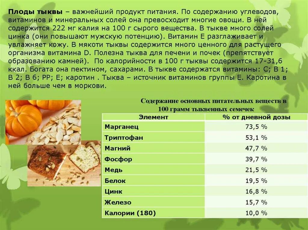 Витаминов ценность продуктов. Тыква энергетическая ценность. Содержание витаминов в тыкве. Питательная ценность тыквы. Тыква ккал на 100.