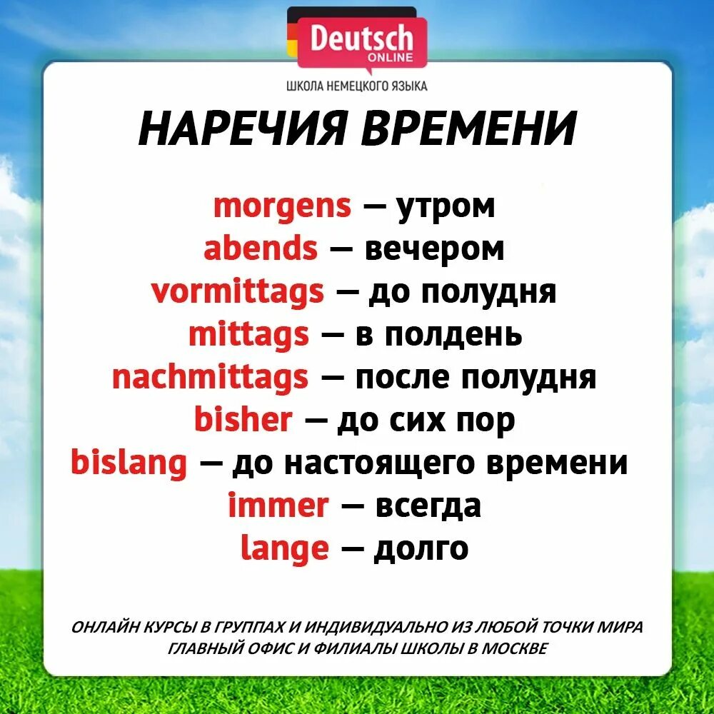 Наречия в немецком. Синонимы в немецком. германская лексика и грамматика.