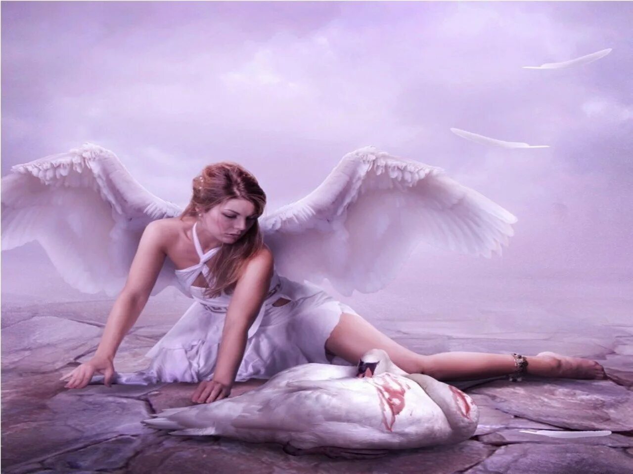На крыльях любви 3. Девушка лебедь. Ангел. Раненый ангел. Девушка с крыльями лебедя.