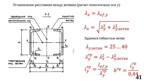 Расстояние между сечениями
