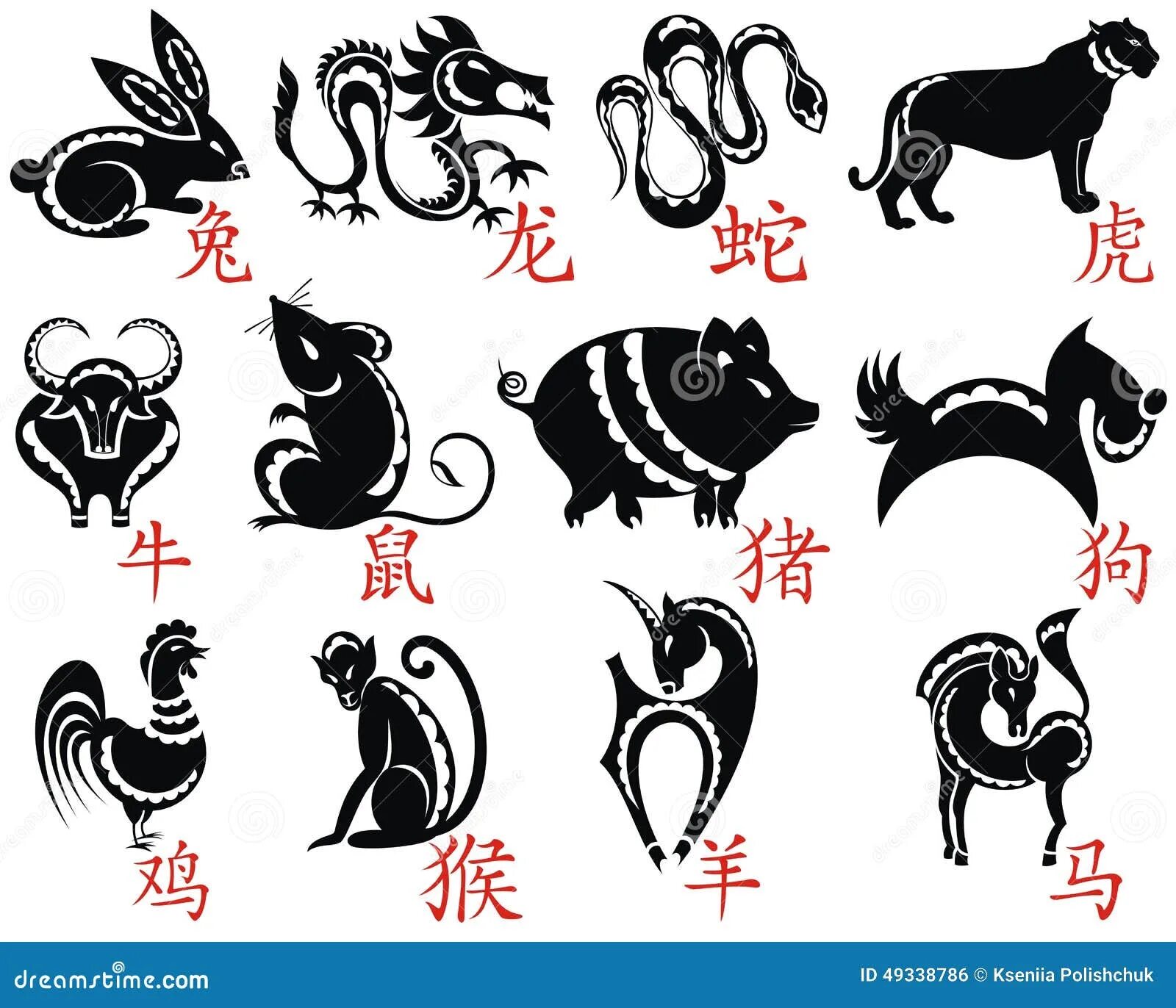 Символы животных. Китайские знаки зодиака тату. Китайские иероглифы животных. Китайский гороскоп животные.