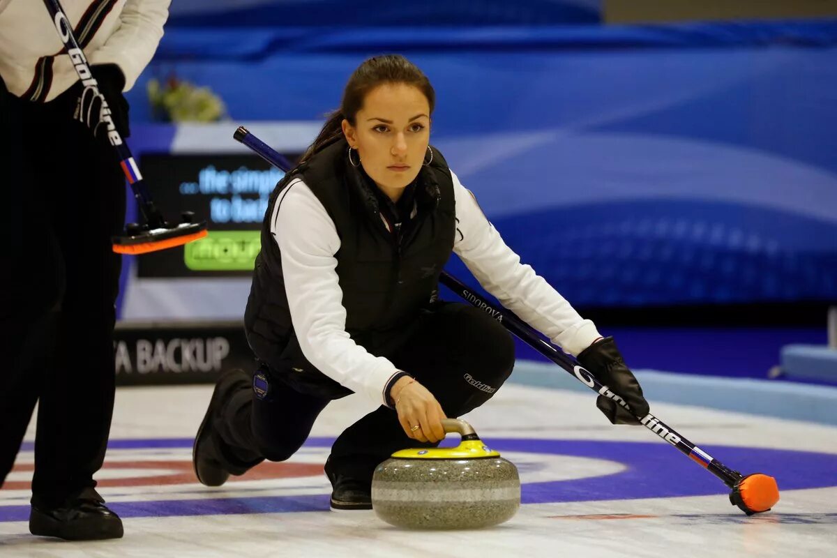 Curling stream. Керлинга Альбурн 1992.