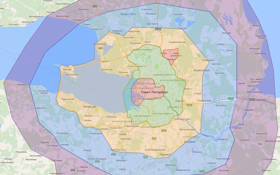 Зоны доставки спб. Зоны Санкт-Петербурга. Зона доставки Санкт Петербург. Зона города Санкт Петербург. Зоны доставки по СПБ.