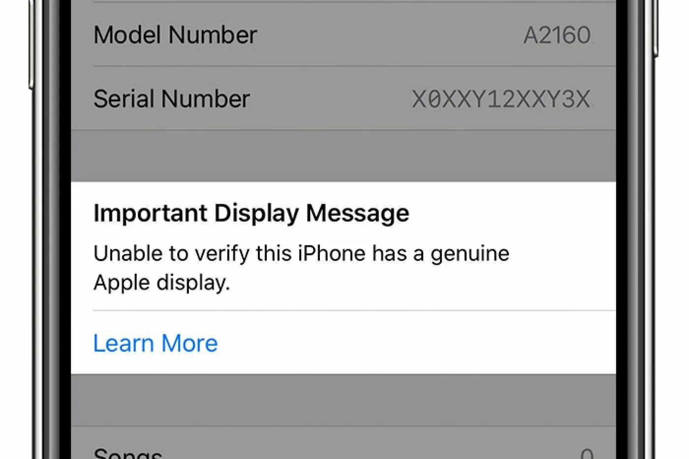 Message unable