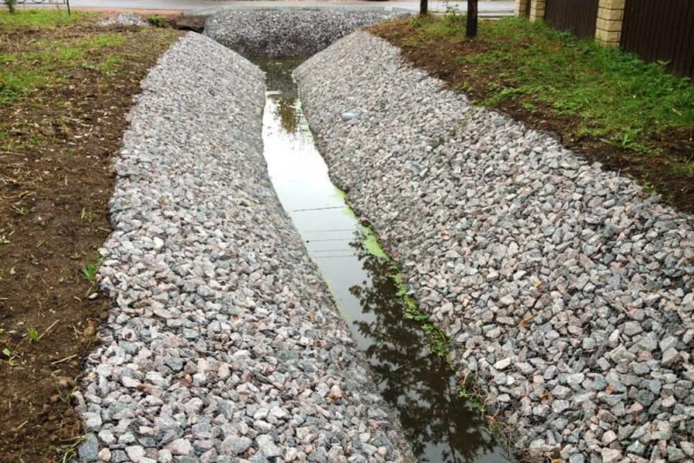 Стоят в низине. Габионы водоотводная канава. Дренажная водоотводная канава. Водоотводная канава 420х360. Мощение водоотводной канавы.