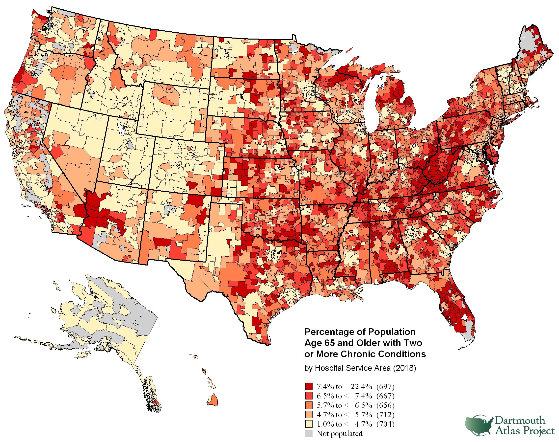 Covid-19 USA. USA population. Percent of Russians in the USA Map. 65 age