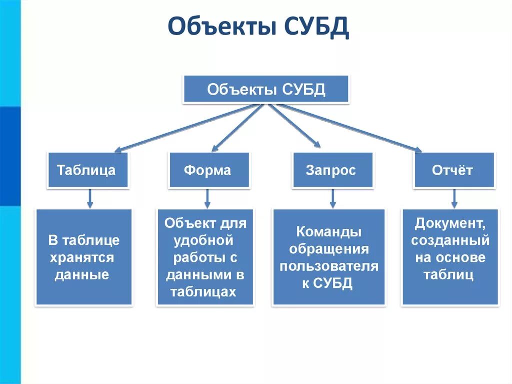 Основные объекты данных. К средствам управления базами данных не относятся. объектная система управления базами данных (субд). перечислите типы объектов базы данных. система управления базами данных это в информатике.