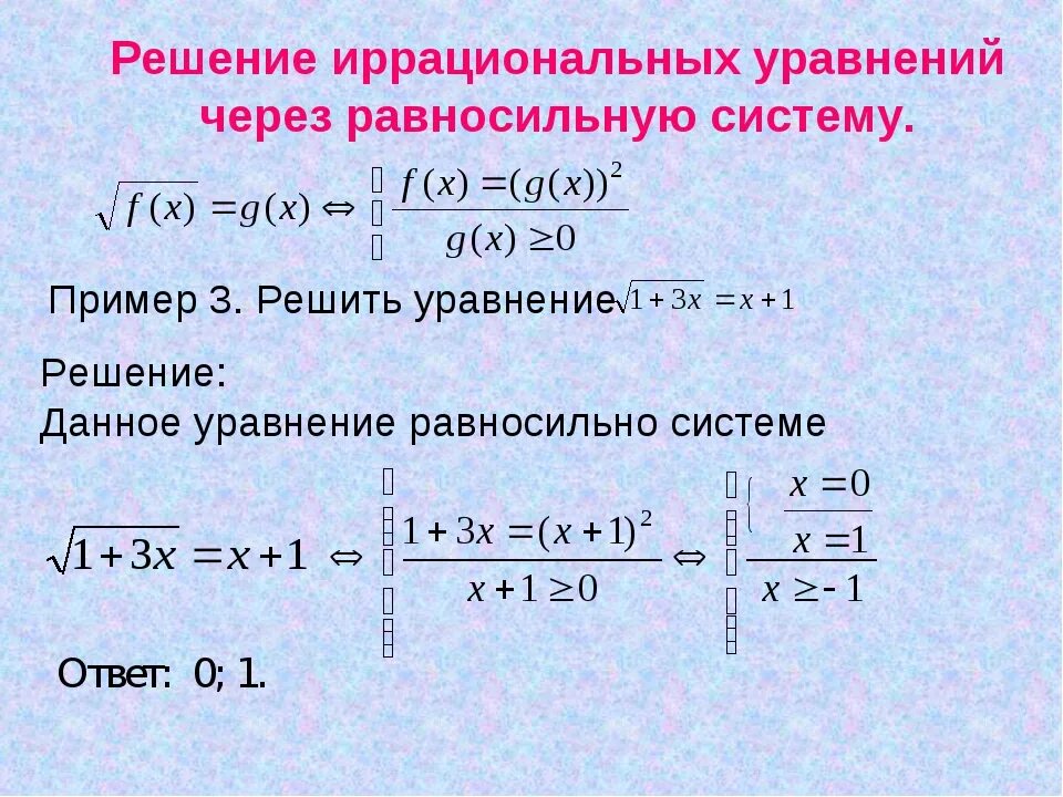 Корни уравнений 11 класс. Иррациональные уравнения 10 класс формулы. Схемы решения уравнений с корнями. 11 Класс иррациональные уравнения формулы. Как решать уравнения с корнями 11 класс.