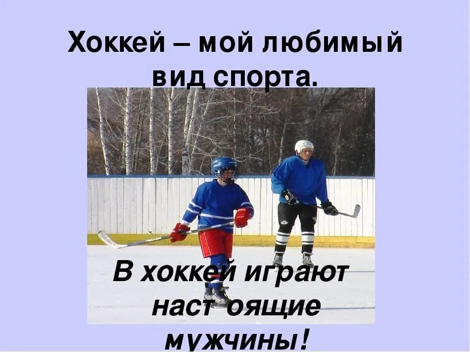 Проект хоккей мой любимый вид спорта Виды спорта