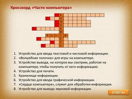 Кроссворд на тему типы речи