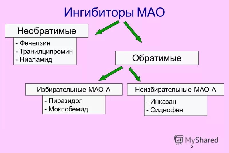 Ингибиторы моноаминоксидазы препараты