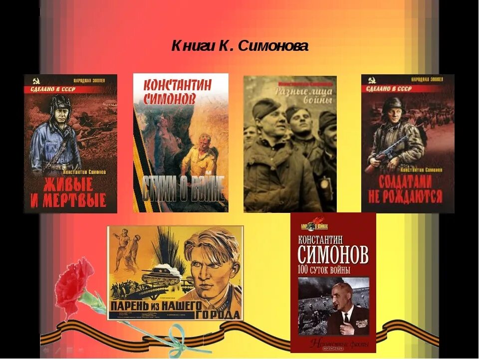 Книги Симонова к.м.. Симонов произведения о войне