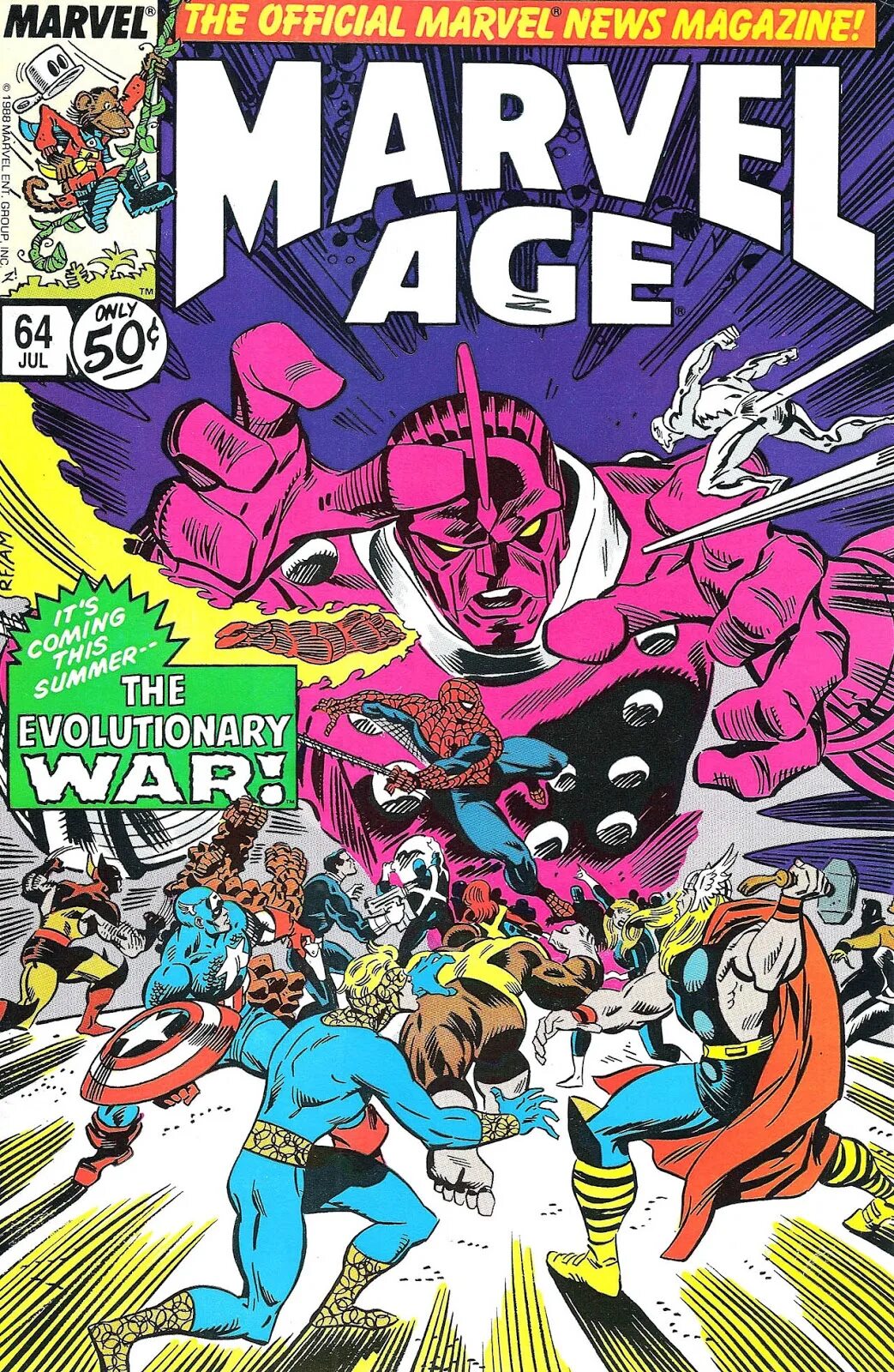 Комиксы Марвел 1988. Marvel age комикс. ЭВОЛЮЦИОНЕР Марвел. The High Evolutionary комикс. Журнал марвел