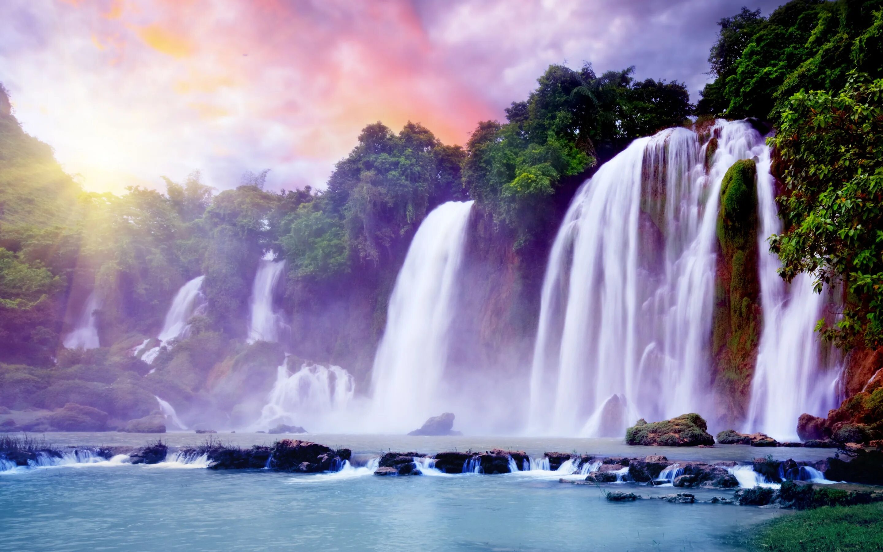 Очень красивые картинки. Air Terjun водопад. Вриндаван водопады. Пейзаж водопад. Красивые пейзажи с водопадами.