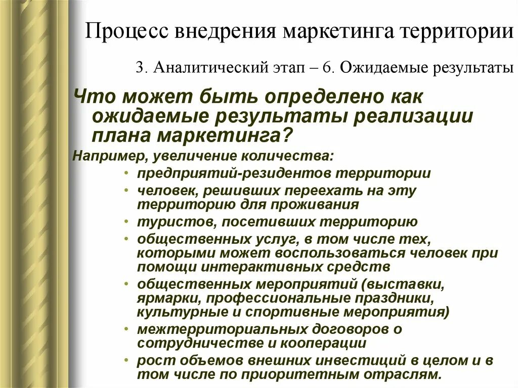 Маркетинг территорий. Функции маркетинга территорий. Процесс реализации маркетинга. Концепция маркетинга территории.