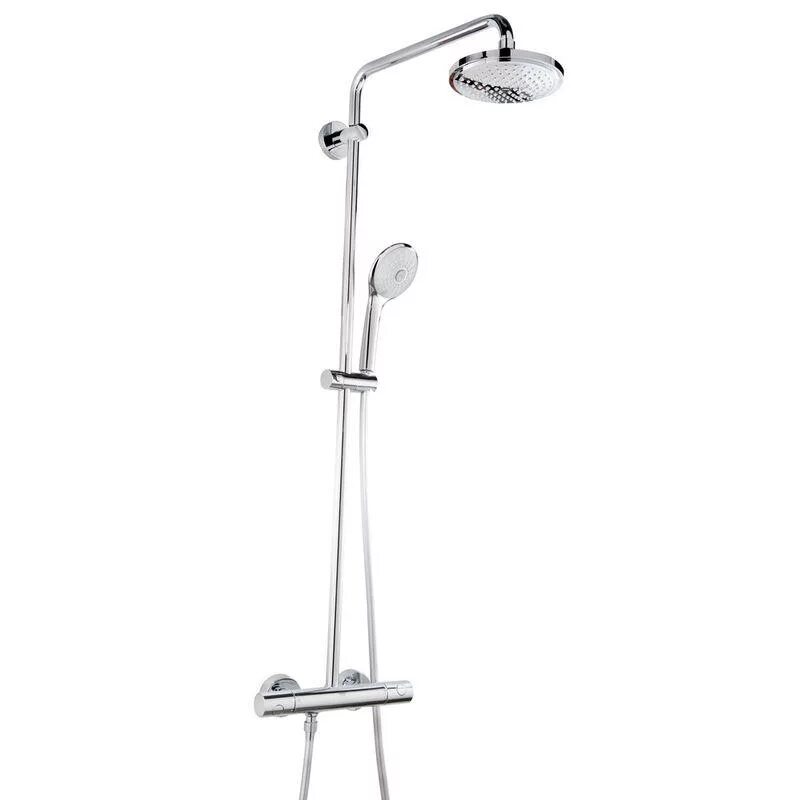 Душевая стойка Grohe Euphoria System 180 27296001. Душевая система Grohe 27296001. Grohe Euphoria душевая система с термостатом для душа 450 мм 27296001. Grohe Euphoria душевая система с термостатом.