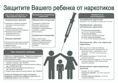 Профилактика подростковой наркомании