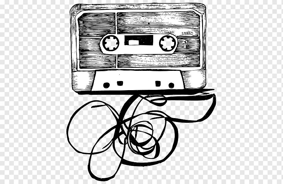 Черная белая кассета. Магнитофон черно белый. Аудиокассета рисунок. Кассета эскиз. Магнитофон нарисованный.