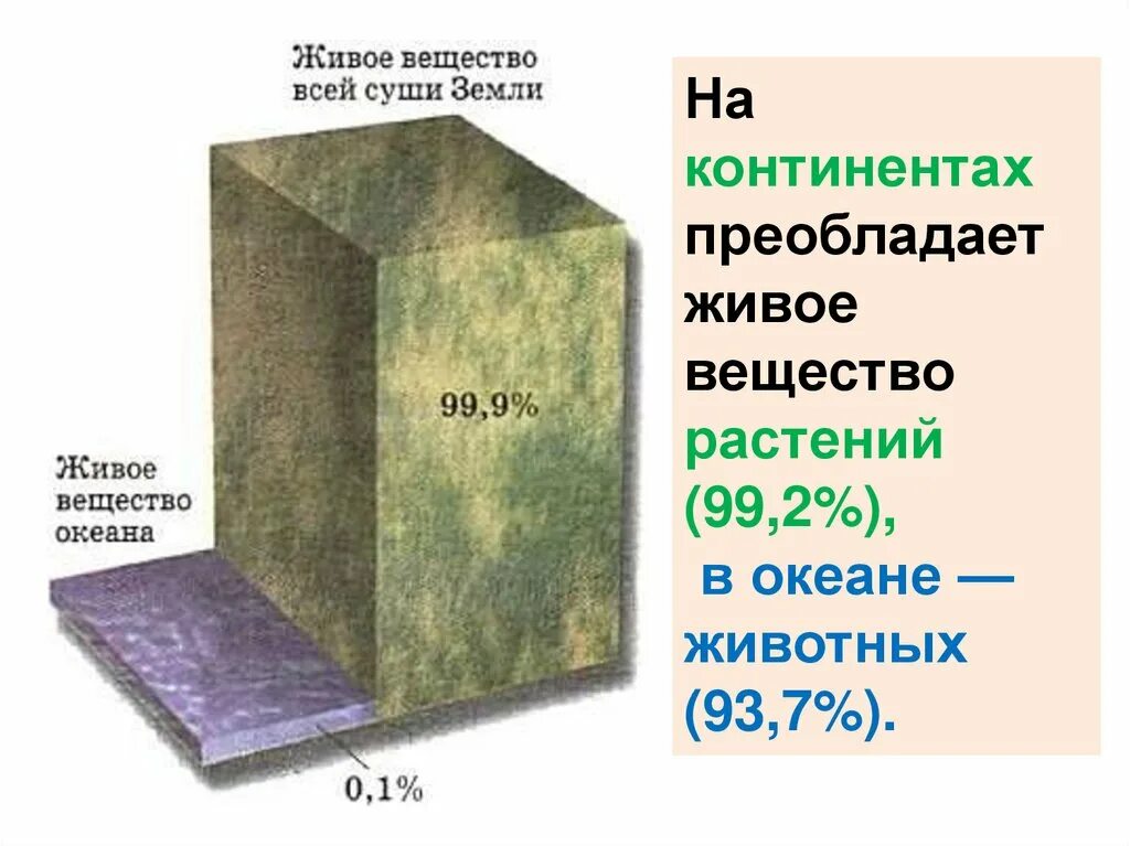 Живое вещество распределено в биосфере. Соотношение живого вещества суши и океана. Распределение живого вещества на суше и в океанах. Живое вещество. Живое вещество земли.