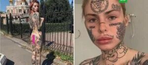 Блоггер с татуировкой на лице