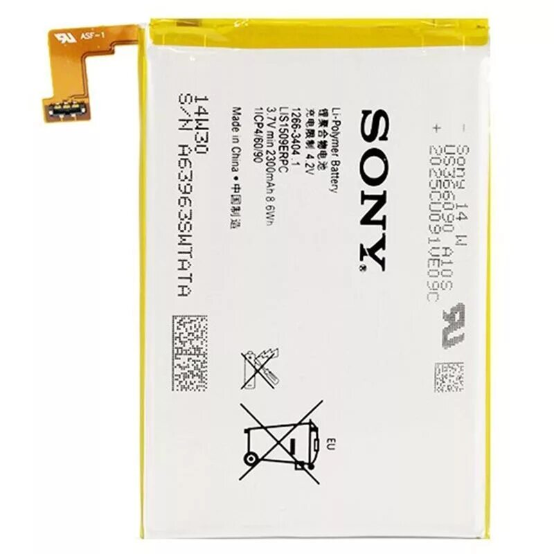 Аккумуляторная батарея для Sony Xperia SP(5302). Аккумулятор для Sony m35h/c5302/c5303 Xperia SP / lis1509erpc. Аккумуляторная батарея для Sony Xperia e4. АКБ Sony Xperia 14w38.