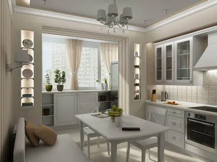 Проект кухни с балконом