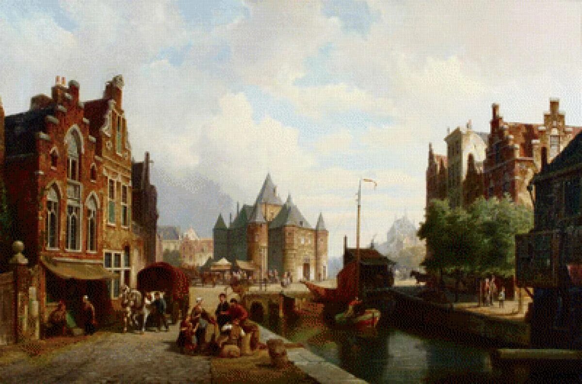 Сторк якоб (jacobus storck, 1641, амстердам —. Each century. Лондон 16 век вестминстерский дворец. Рыночная площадь средневекового города. Портовый город испания 19 век.