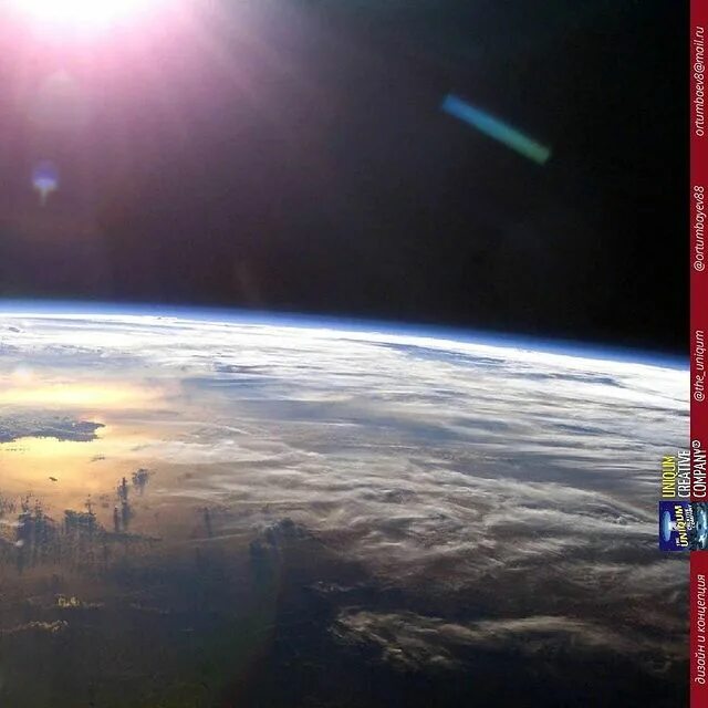 Floating through space. Floating through space